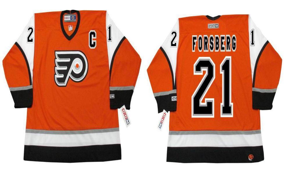 2019 Men Philadelphia Flyers #21 Forsberg Orange CCM NHL jerseys->philadelphia flyers->NHL Jersey